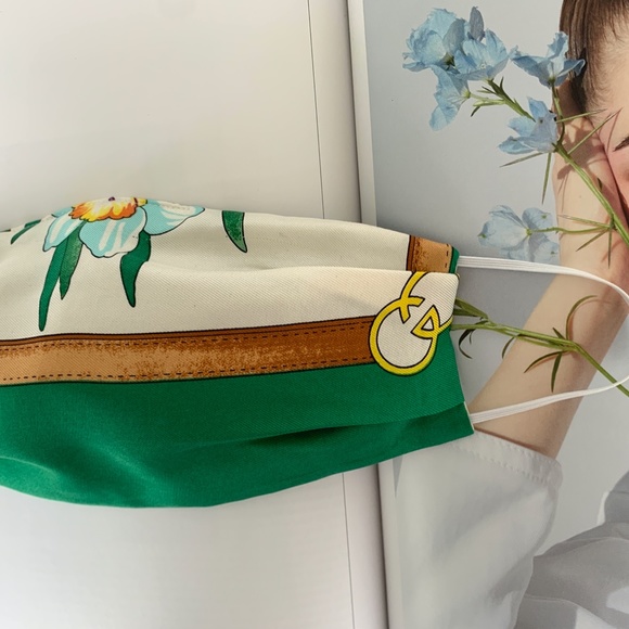Silk Face Mask Non-Surgical Designer Vintage Scarf - Picture 3 of 6